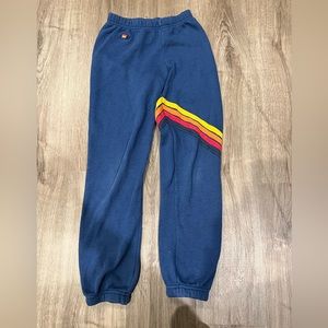 Aviator Nation KID'S Chevron SWEATPANTS - Navy Size 12